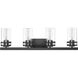 Lunden 4 Light 30.25 inch Matte Black Vanity Light Wall Light